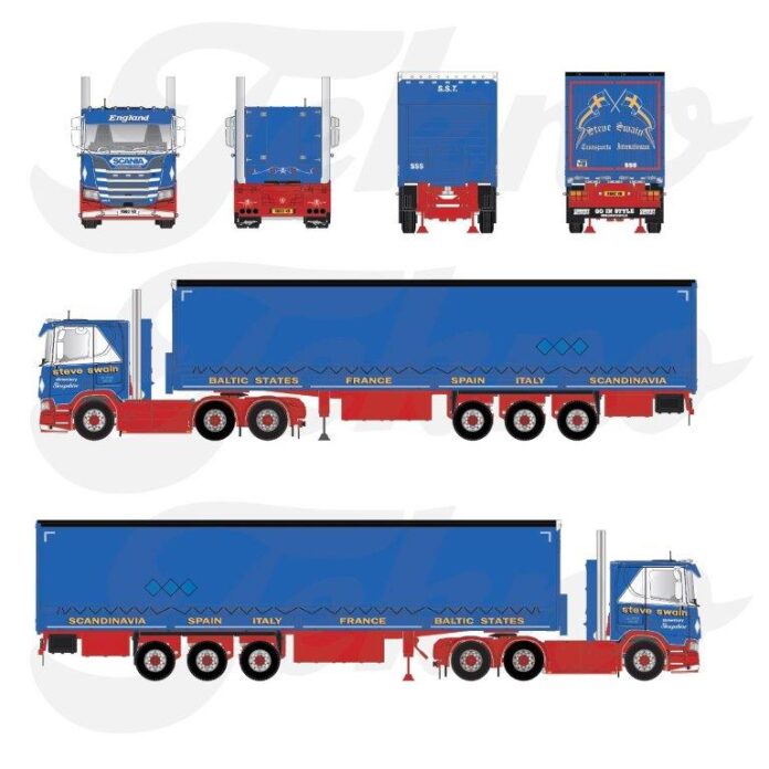 SCANIA NEXT 660R MET 3 ASSIGE HUIFTRAILER  STEVE SWAIN - Afbeelding 3