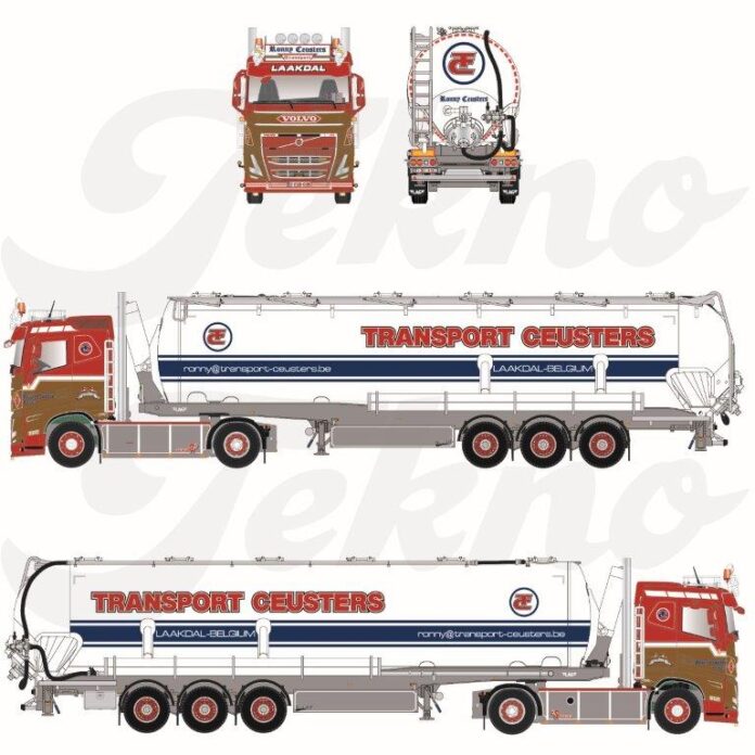 VOLVO FH05 LAAG DAK MET 3 ASSIGE SILO OPLEGGER  RONNY CEUSTERS - Afbeelding 2