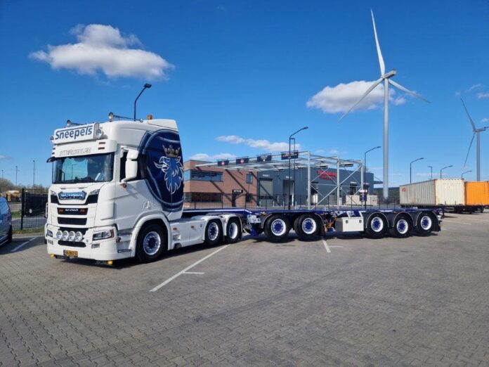 SCANIA NEXT GEN R 530 MET 5 AXLE  CONTAINER CHASSIS MET 2X20 FT CONTAINER  SNEEPELS