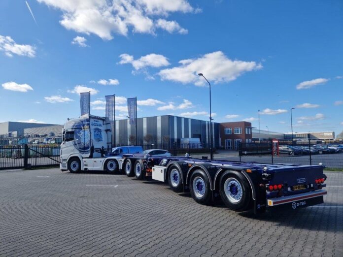 SCANIA NEXT GEN R 530 MET 5 AXLE  CONTAINER CHASSIS MET 2X20 FT CONTAINER  SNEEPELS - Afbeelding 4
