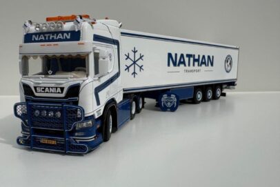 SCANIA R HIGHLINE I CR20H 6X2 TAGA XLE + REEFER TRAILER 3 AXLE  NATHAN EXCLUSIEF MODEL TONTOYS OSS