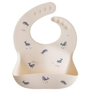 Mushie - Silicone BIB Whales