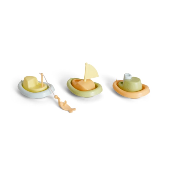 Viking Toys Ecoline Set van 3 bad boten gerecycled badspeelgoed kinderspeelgoed