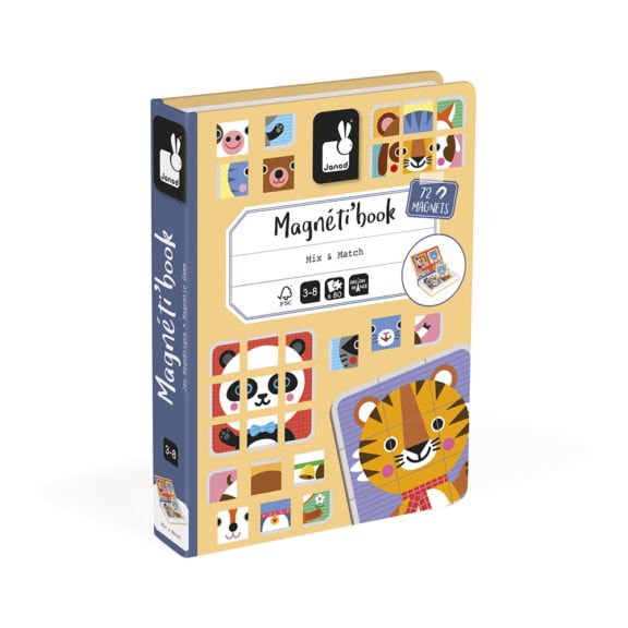 Janod - Magnetibook Mix & Match kinderspeelgoed cadeau