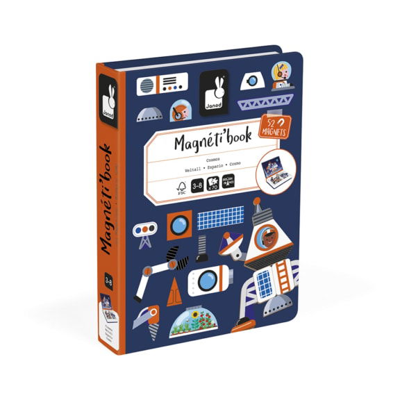 Janod - Magnetibook Heelal cosmos kinderspeelgoed raket cadeau