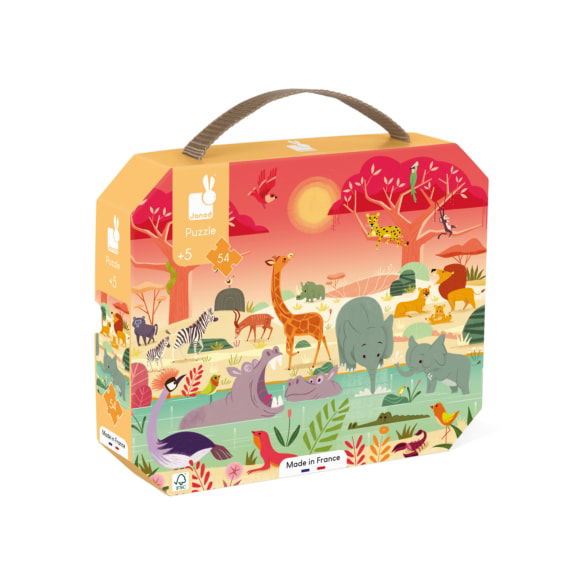 Janod Puzzel - Het dierenreservaat kinderspeelgoed cadeau