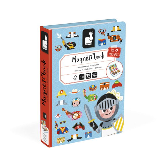 Janod - Magnetibook Verkleedfeest jongens kinderspeelgoed cadeau