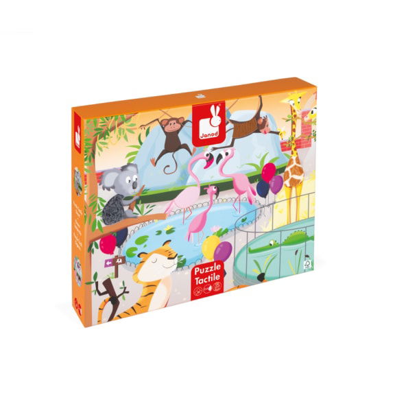 Janod - Voelpuzzel Een dag in de dierentuin kinderspeelgoed cadeau