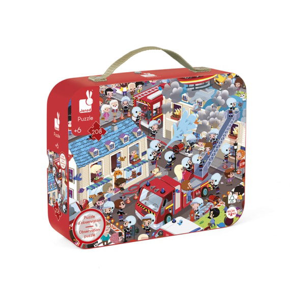 Janod - Zoekpuzzel brandweer kinderspeelgoed cadeau