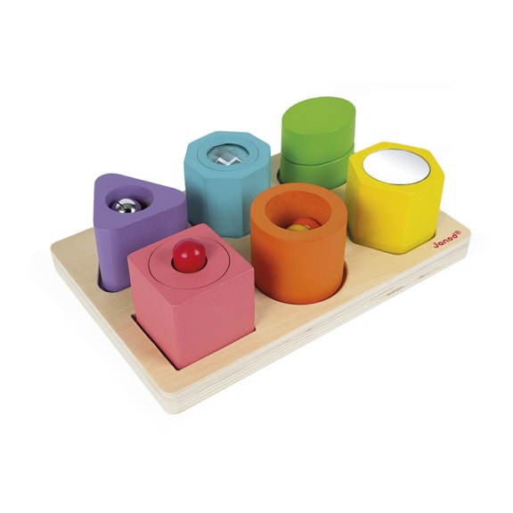 Janod I wood - Vorm en geluid puzzel kinderspeelgoed babyspeelgoed kraamcadeau