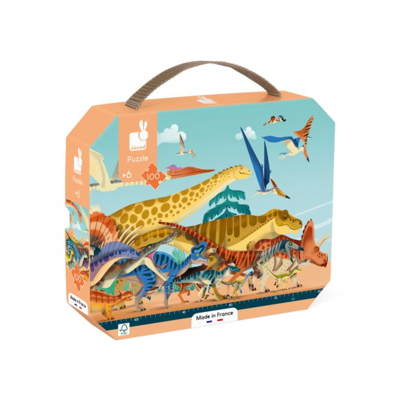 Janod Dino - Puzzel panorama dino's kinderspeelgoed cadeau