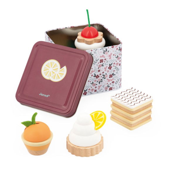Janod - In de keuken Gebak kinderspeelgoed taart cupcakes