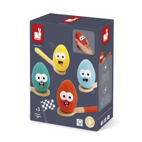 Janod Verjaardagsspel - Eieren race kinderspeelgoed cadeau
