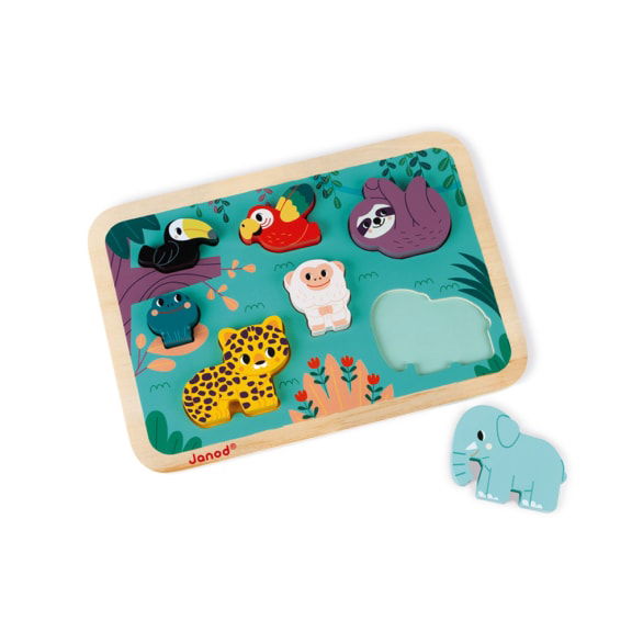 Janod - WWF chunky puzzel jungle kinderspeelgoed