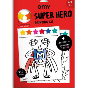 OMY paintkit super hero helden waterbasis verf cadeautje schilderen creatieve cadeaus