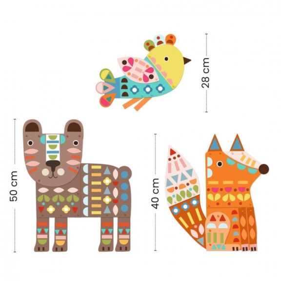 Djeco - Knutselen met papier reuze dieren - Afbeelding 2