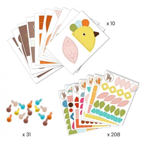 Djeco - Knutselen met papier reuze dieren - Afbeelding 3