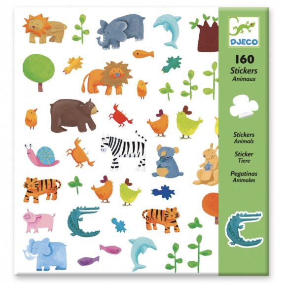 Djeco - Stickers 160 dieren