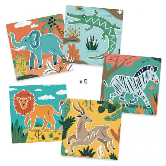 Djeco - Sjablonen wilde dieren - Afbeelding 2