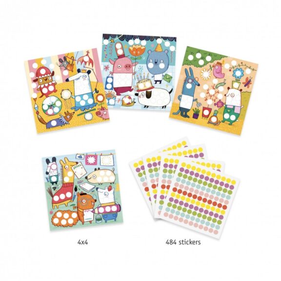 Djeco - Knutselset creëren met stickers dieren - Afbeelding 2