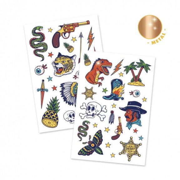 Djeco - Tattoos metallic Bang bang - Afbeelding 2