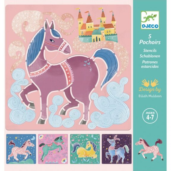 Djeco - Sjablonen paarden