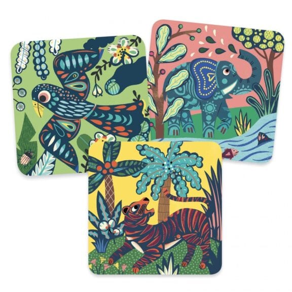 Djeco - Kraskaarten jungle dieren - Afbeelding 2