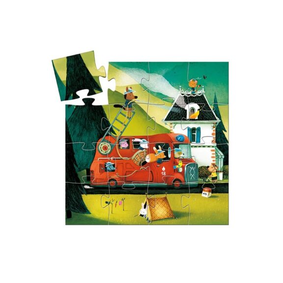 Djeco - Puzzel brandweer - 16 pcs - Afbeelding 2