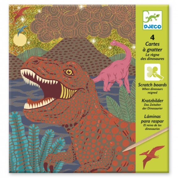 Djeco - Kraskaarten dinosauriërs