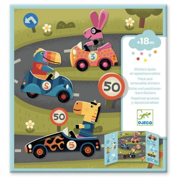Djeco - Stickerset auto's