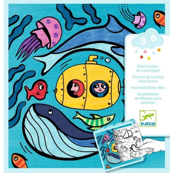 Djeco - Kleurplaten dispenser Oceaan