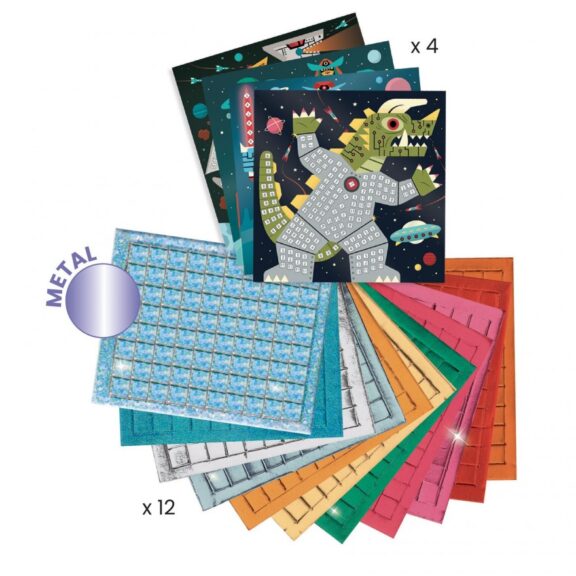 Djeco - Mozaïek stickers Space battle - Afbeelding 3