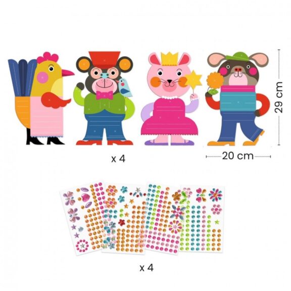 Djeco - Creëren met stickers Sparkles - Afbeelding 3