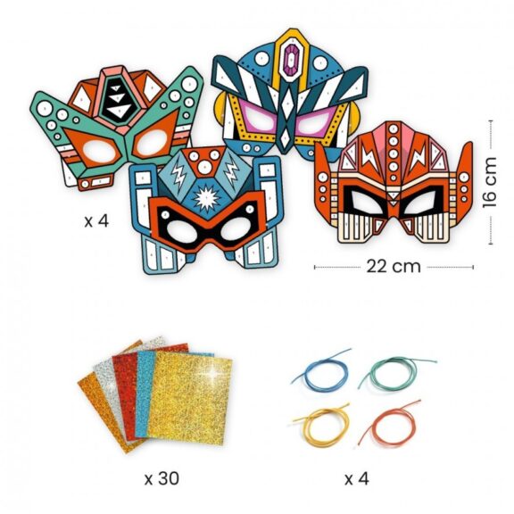 Djeco - DIY maskers Super Robots - Afbeelding 3