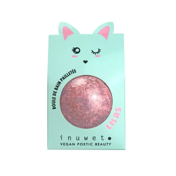 Inuwet - Glitter fizzer bath bomb roze