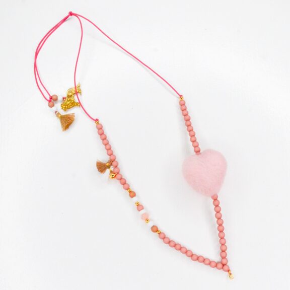Feestbeest Kids - Ketting Sweetheart pink