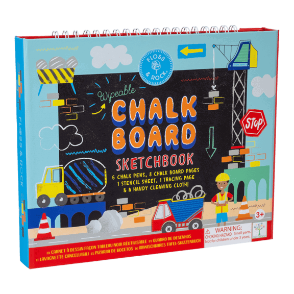 Floss & Rock - Chalk board Sketchbook Construction