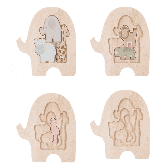 Jabadabado - Houten puzzel Safari (18m)