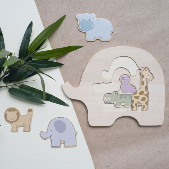 Jabadabado - Houten puzzel Safari (18m) - Afbeelding 2