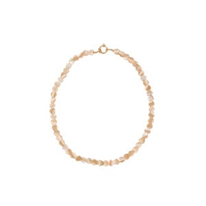 Navy Natural - Hartjes ketting volwassenen beige