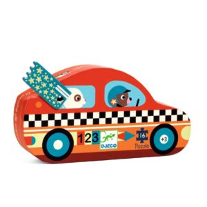 Djeco - Puzzel raceauto - 16 stukjes