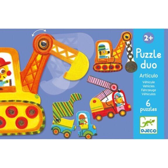Djeco - Duo puzzel voertuigen