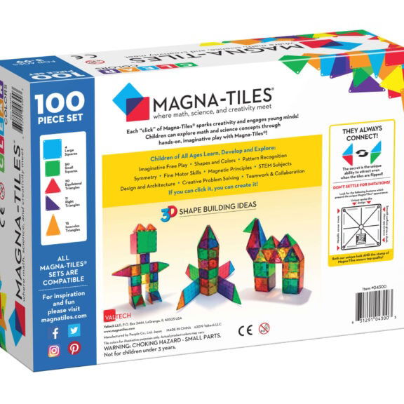Magna-Tiles - Clear Colors 100 stuks - Afbeelding 4