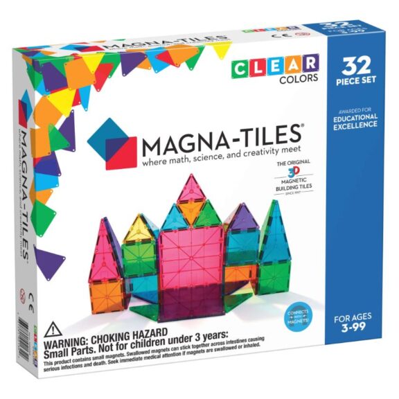 Magna-Tiles -Clear colors 32 stuks