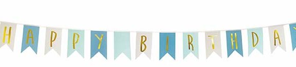 Jabadabado - Flagline Happy Birthday Blauw - Afbeelding 2