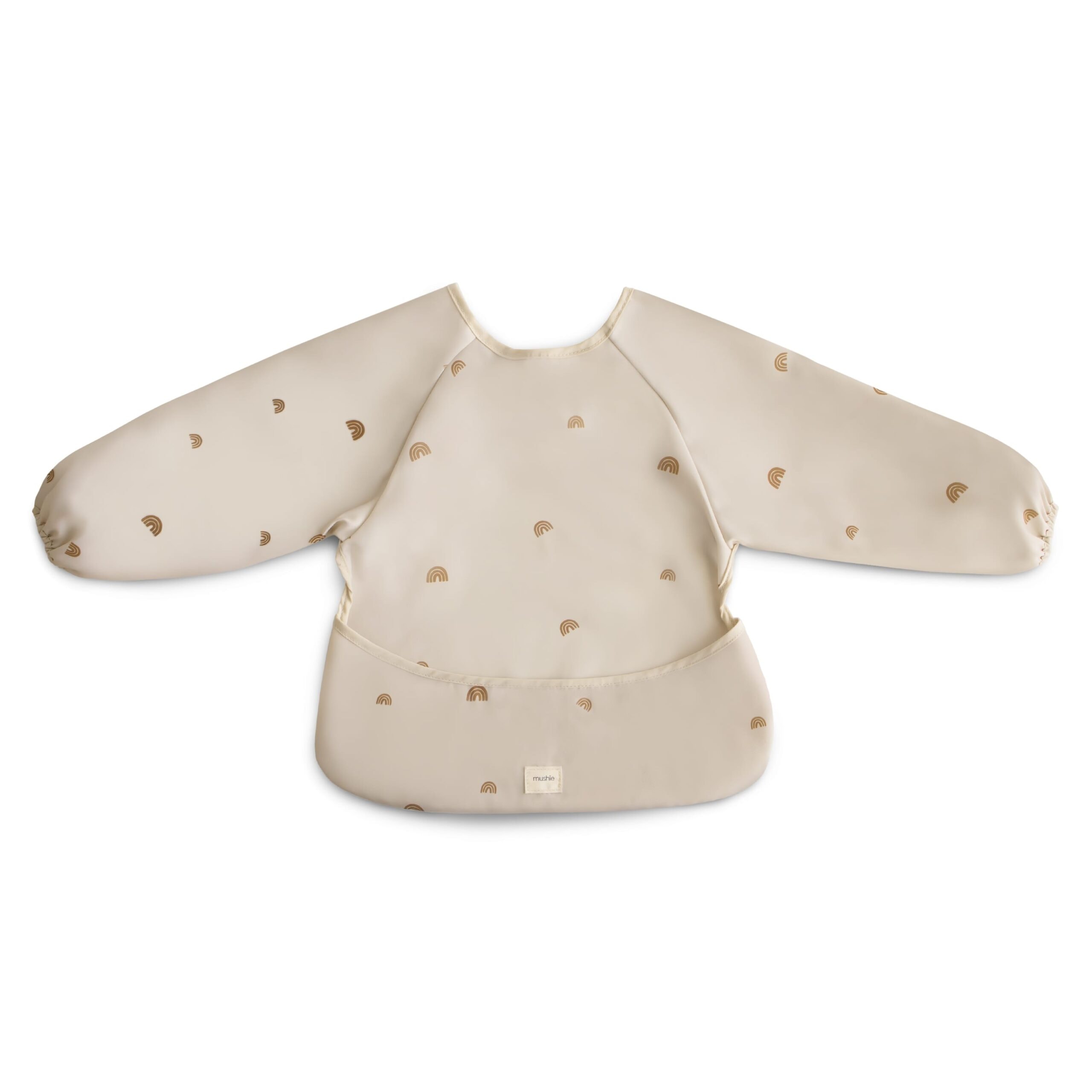 Mushie - Long sleeve bib Rainbows