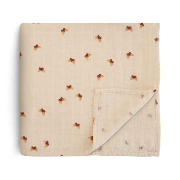 Mushie - Swaddle 120x120 Butterflies