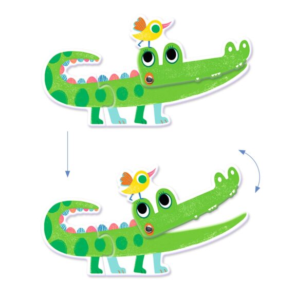 Djeco - Puzzle duo bewegende dieren - Afbeelding 3