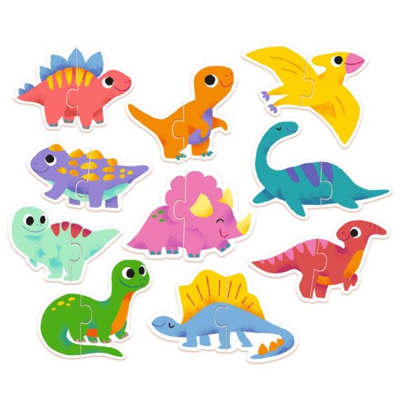 Djeco - Puzzle duo Dino's - Afbeelding 3