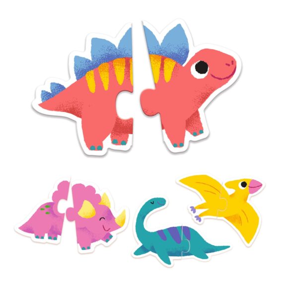 Djeco - Puzzle duo Dino's - Afbeelding 2